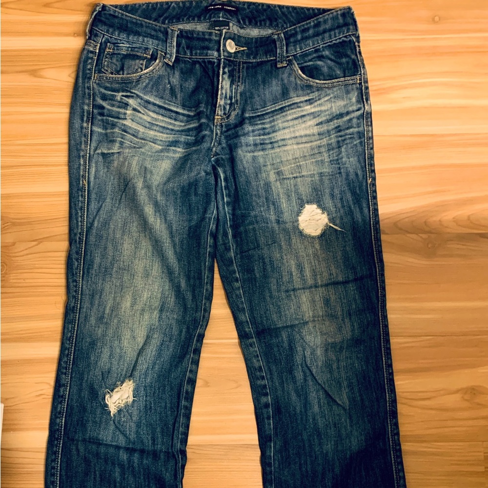 Boyfriend slouchy distressed jeans